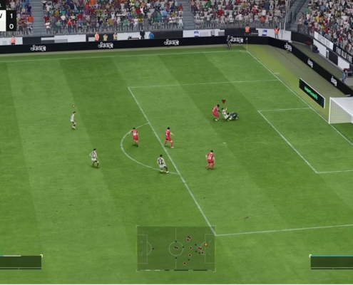 PS5 Test mit EA Sports FC 24 als Videospiel.